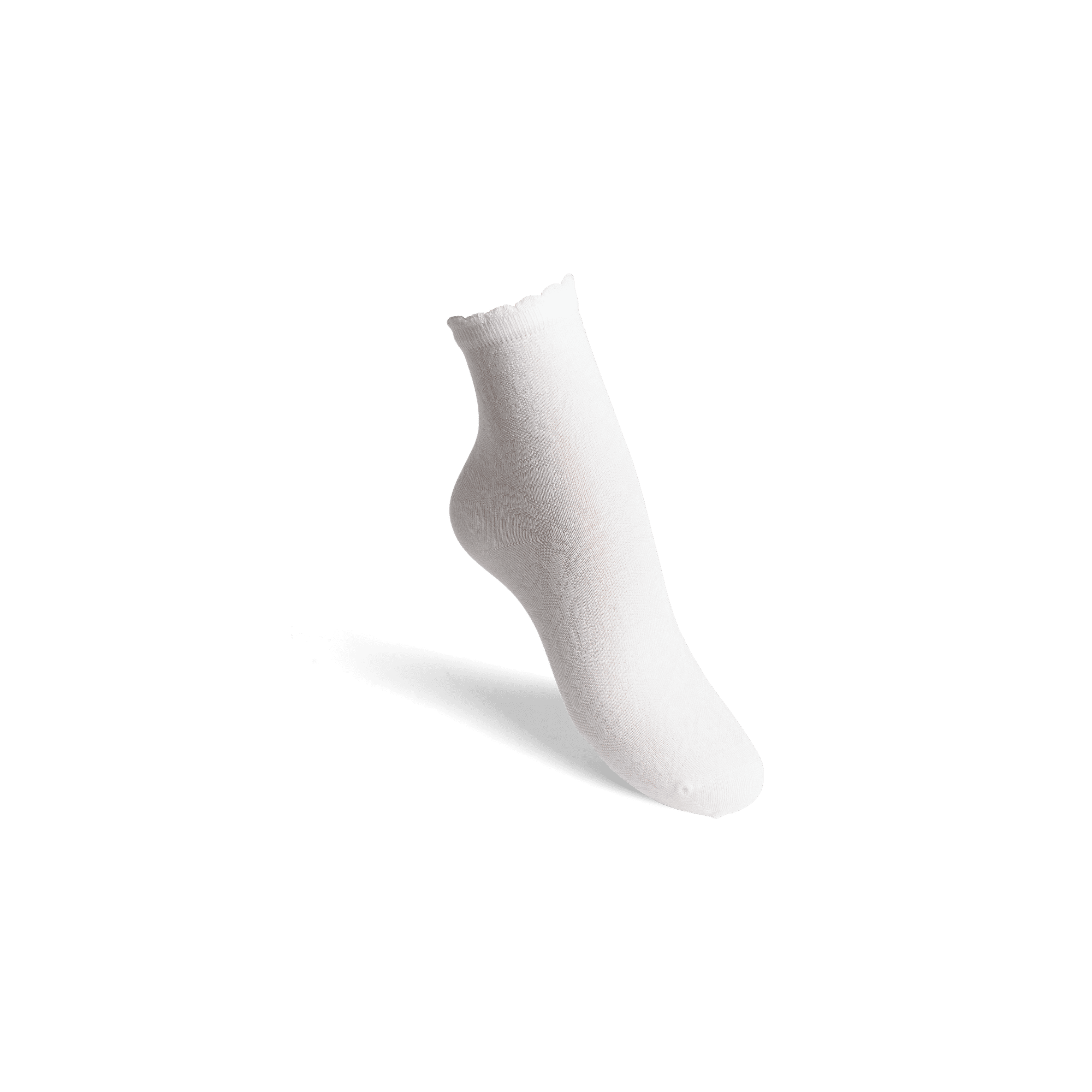FLORAL BAMBOO SOCKS - Wonderful White